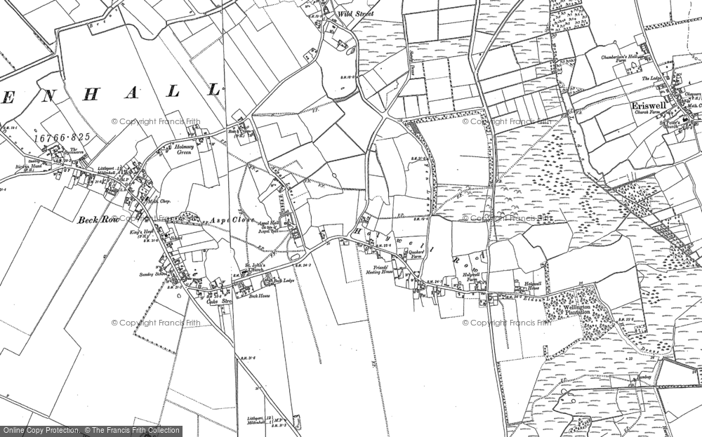Old Map of Holywell Row, 1882 - 1903 in 1882