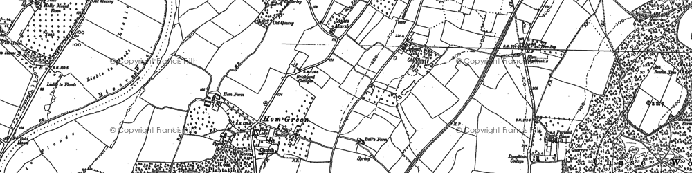 Old map of Hom Green in 1887