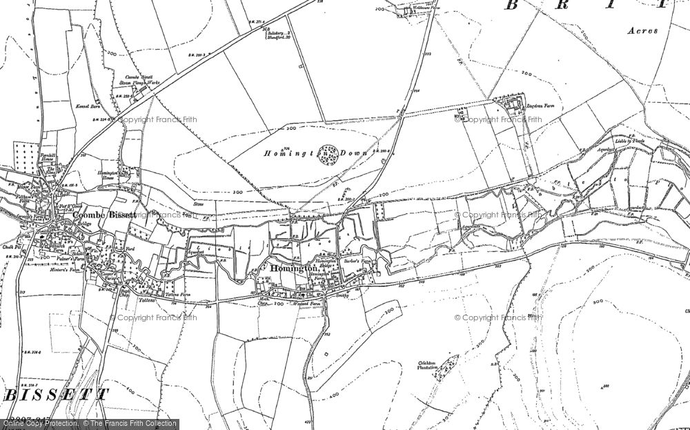 Old Map of Homington, 1899 - 1908 in 1899