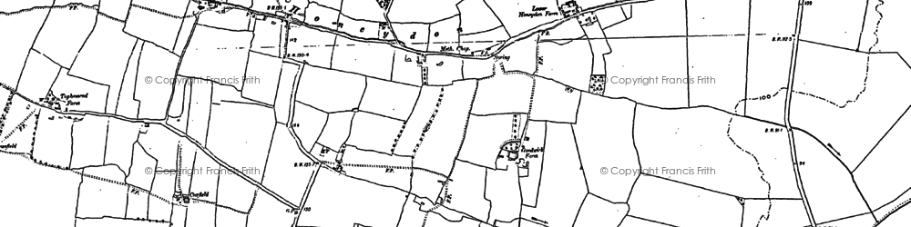 Old map of Honeydon in 1900