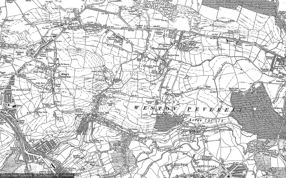 Old Map of Honicknowle, 1912 in 1912