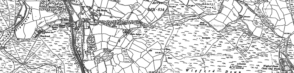Old map of Hoo Meavy in 1883
