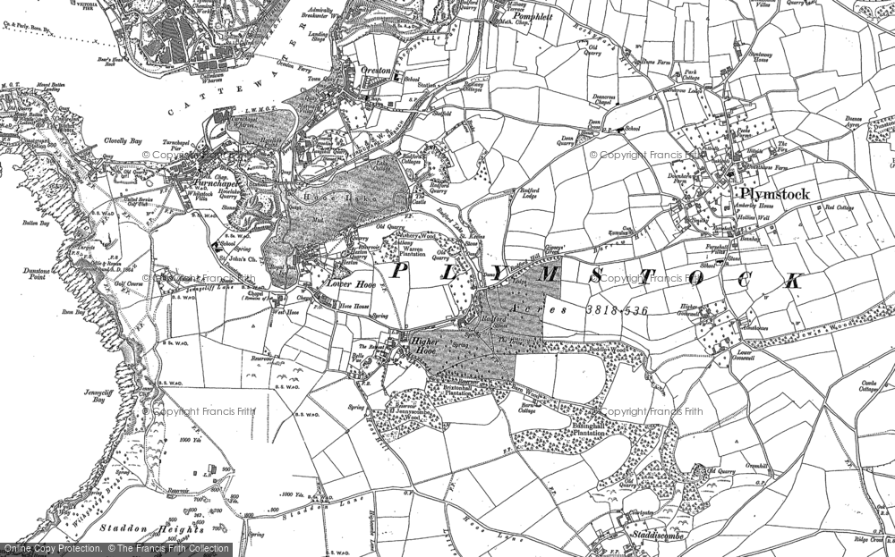 Old Map of Hooe, 1905 - 1912 in 1905