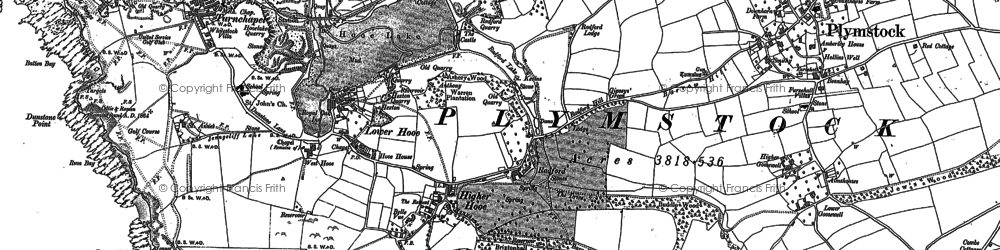 Old map of Hooe in 1905