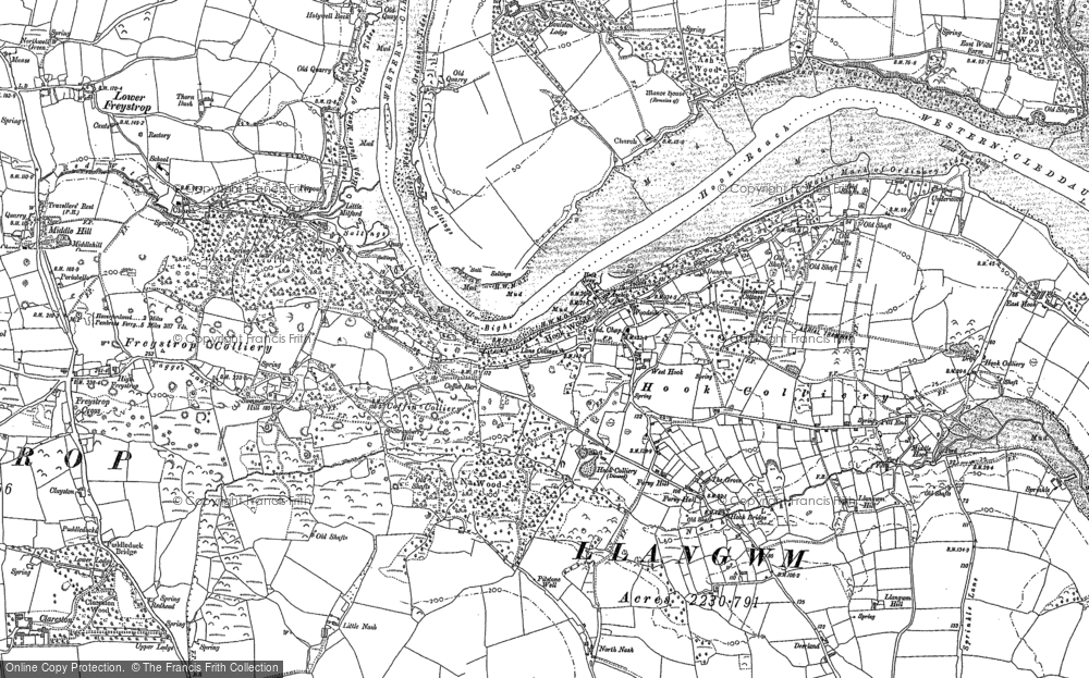 Old Map of Historic Map covering Deerland in 1888