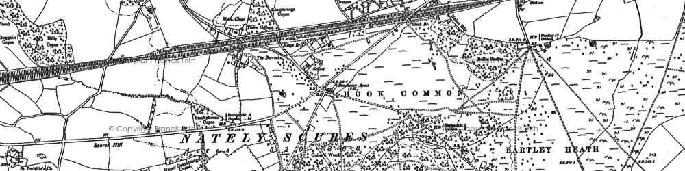 Old map of Hook Common in 1894
