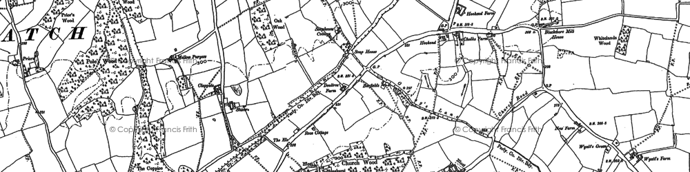 Old map of Hook End in 1895