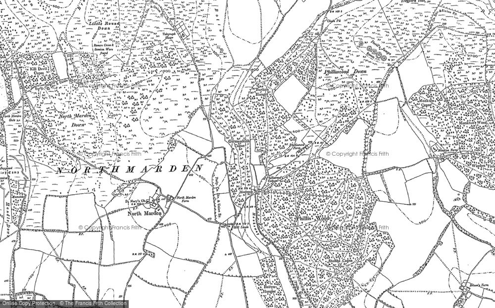 Old Map of Hooksway, 1896 - 1910 in 1896