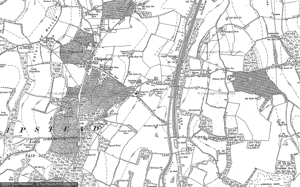 Old Map of Hooley, 1895 in 1895