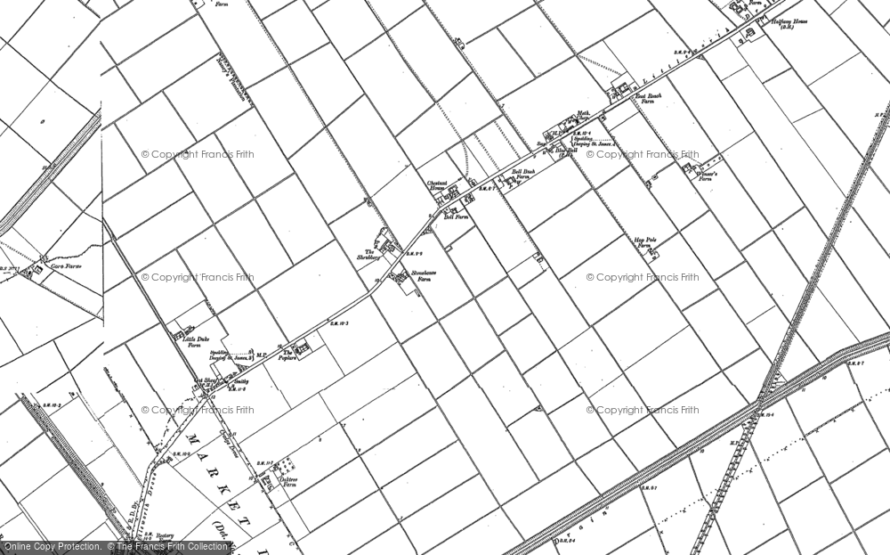 Old Map of Hop Pole, 1887 in 1887