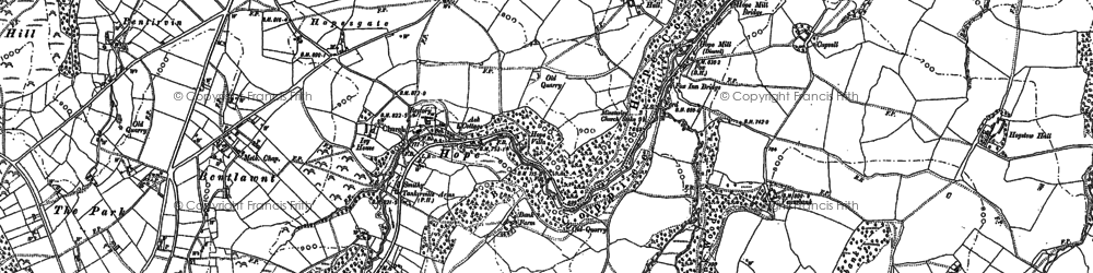 Old map of Hope in 1882
