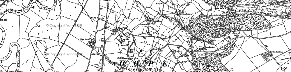 Old map of Hope in 1884
