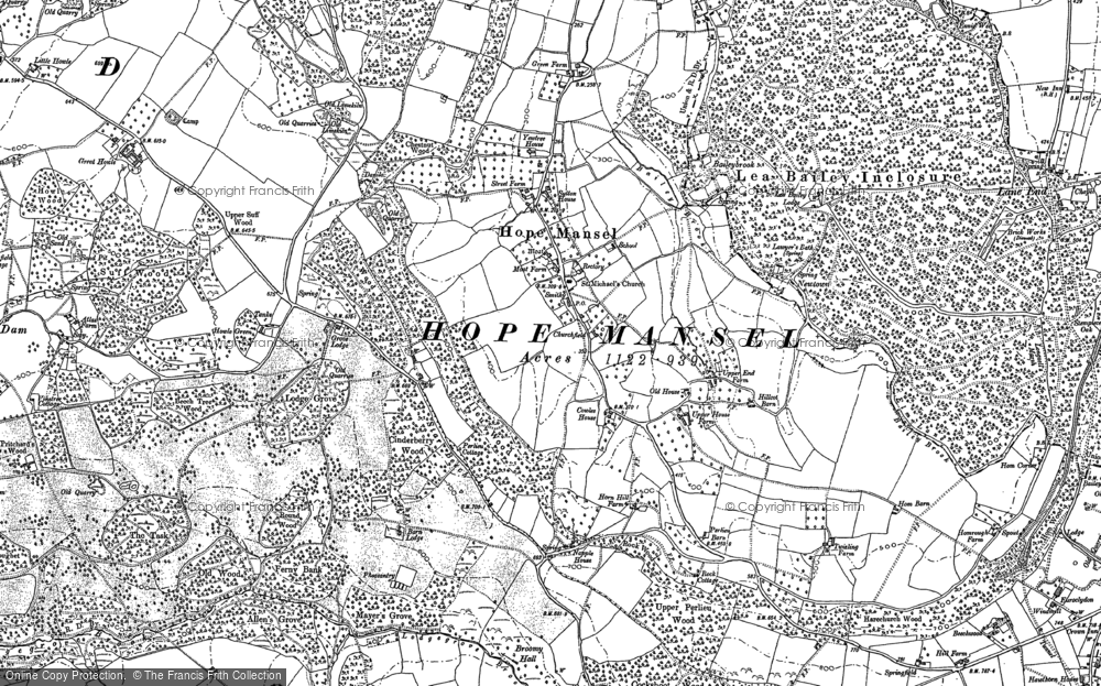 Old Map of Hope Mansell, 1887 - 1903 in 1887