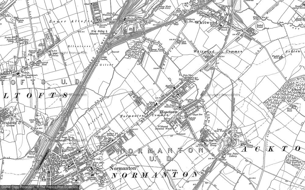 Old Map of Historic Map covering Loscoe in 1890