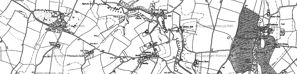 Old map of Hopstone in 1901