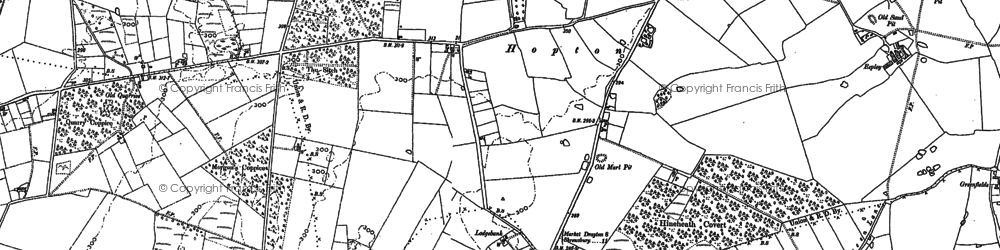 Old map of Hopton in 1880