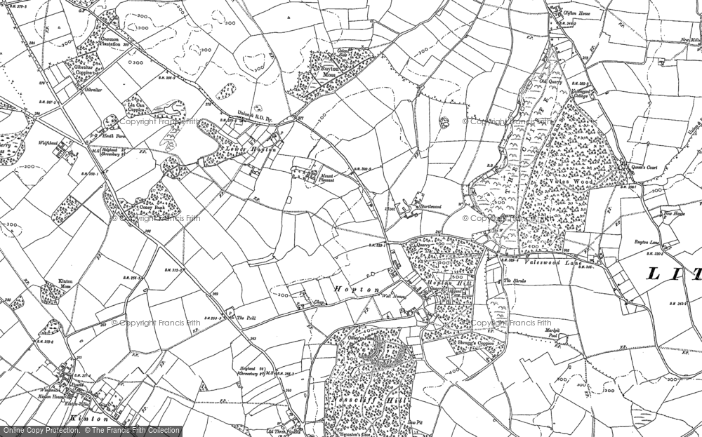 Old Map of Hopton, 1881 in 1881