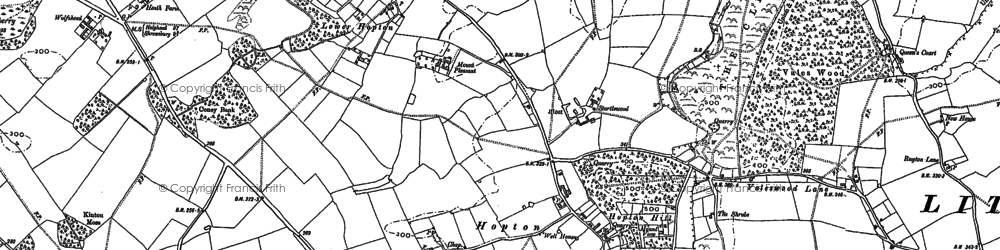 Old map of Hopton in 1881