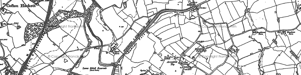 Old map of Arrowfield Top in 1883