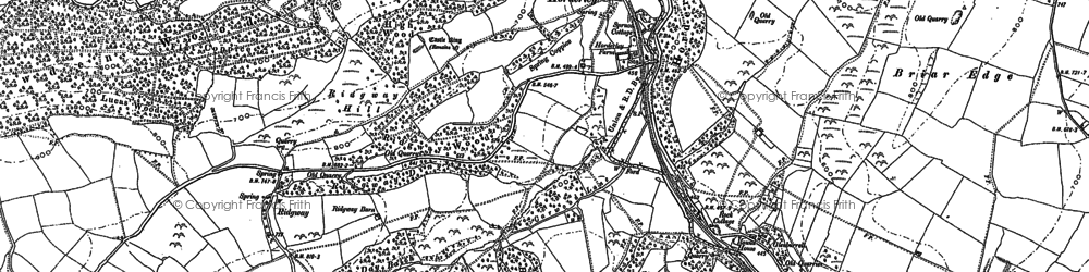 Old map of Horderley in 1883
