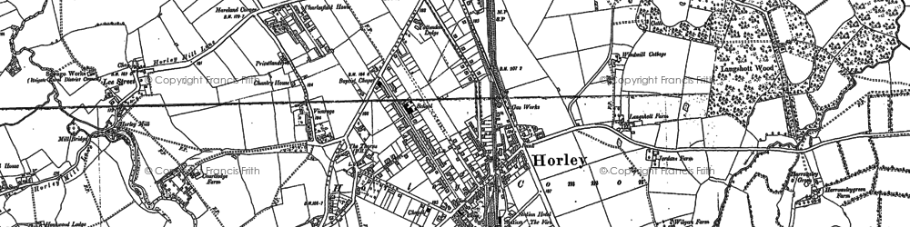 Old map of Meath Green in 1895