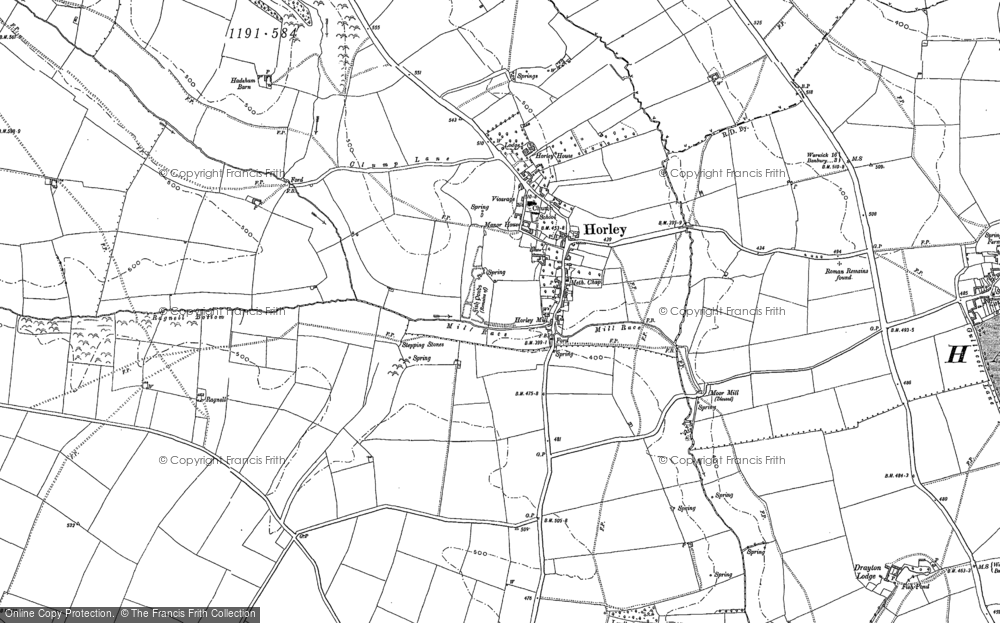Old Map of Horley, 1899 - 1920 in 1899