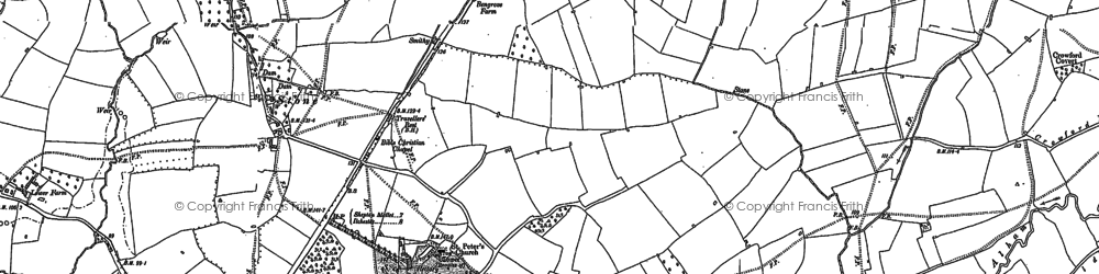 Old map of Hornblotton Green in 1885