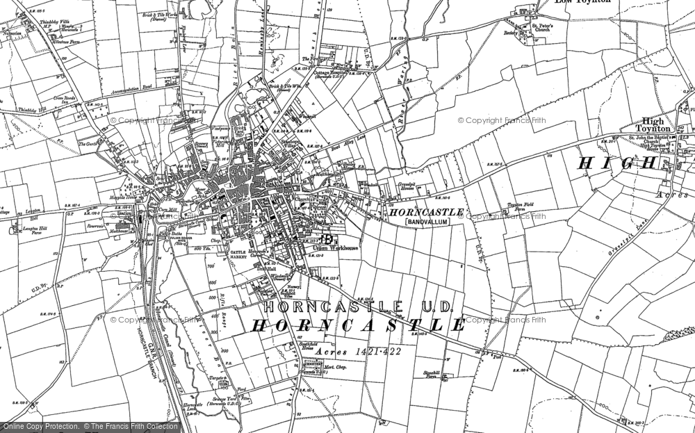 Old Map of Horncastle, 1887 in 1887