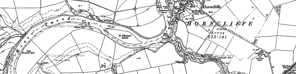 Old map of Loanend in 1897