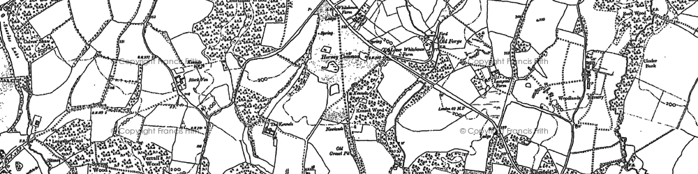 Old map of Horney Common in 1898
