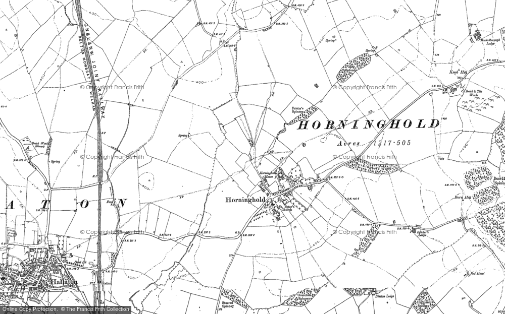 Old Map of Horninghold, 1902 in 1902