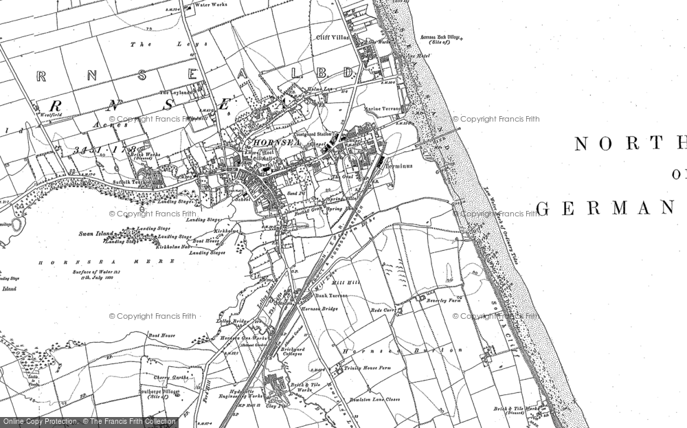 Old Map of Hornsea, 1909 in 1909