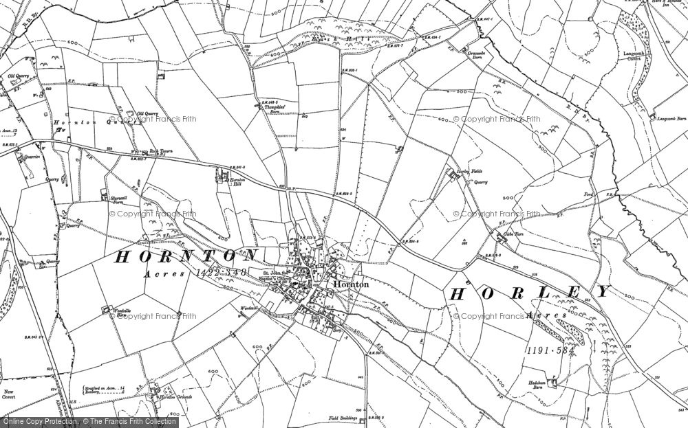 Old Map of Historic Map covering Bush Hill in 1899
