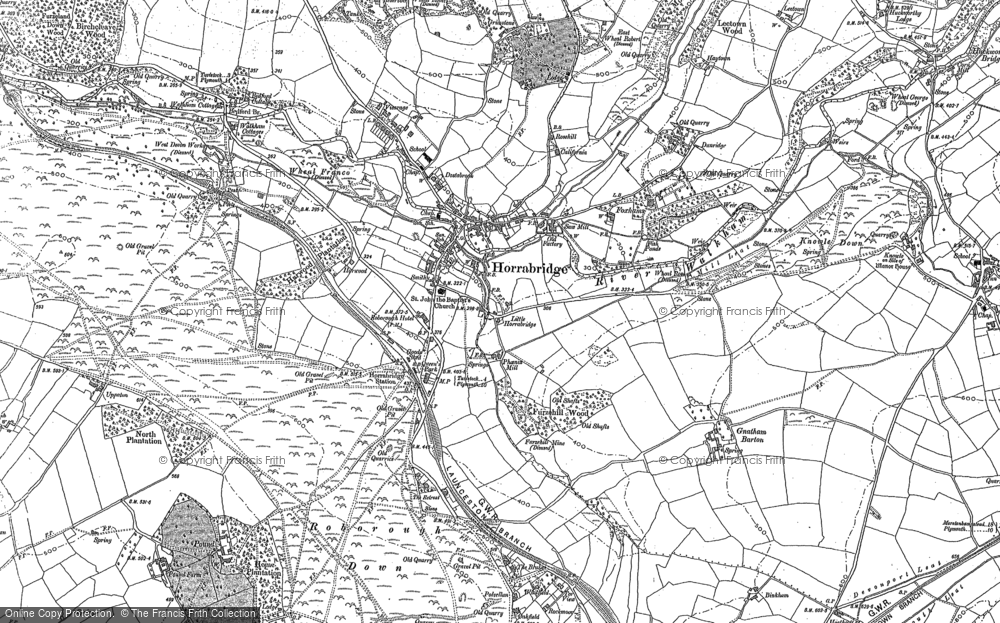 Old Map of Historic Map covering Bedford Br in 1883