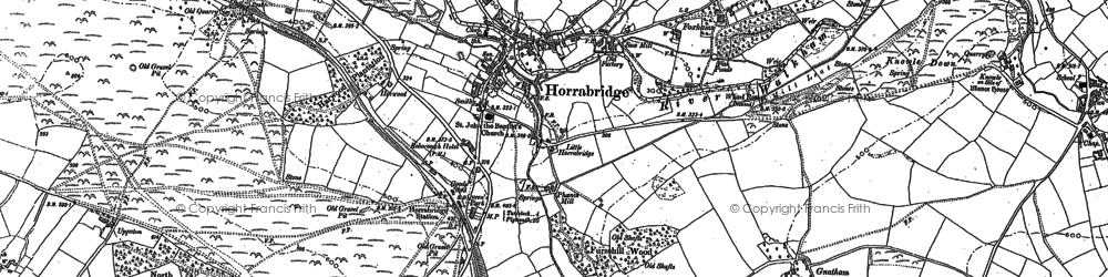 Old map of Harrowbeer in 1883