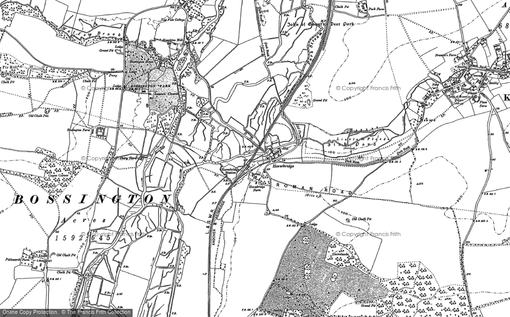 Old Map of Horsebridge, 1895 in 1895