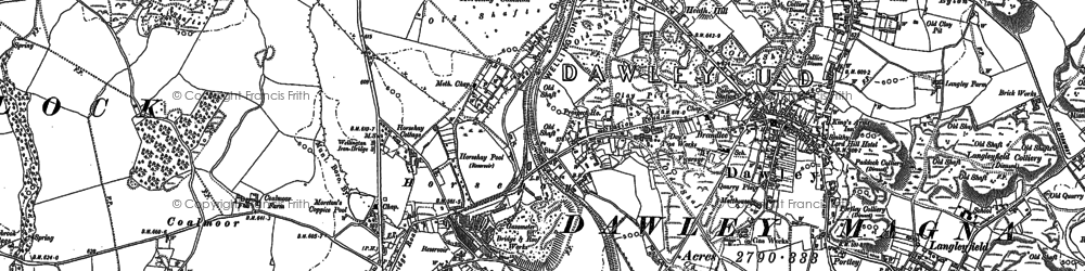 Old map of Horsehay in 1882