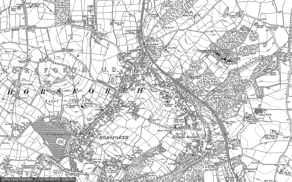 Old Map of Horsforth, 1891 - 1892 in 1891