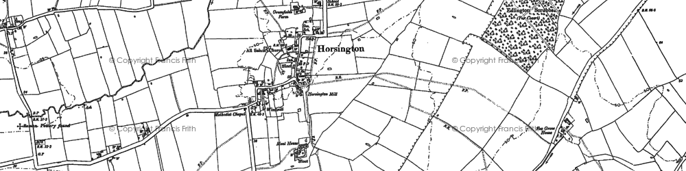 Old map of Horsington in 1886
