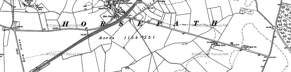 Old map of Horspath in 1898