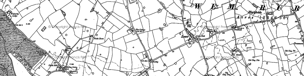 Old map of Horton in 1880