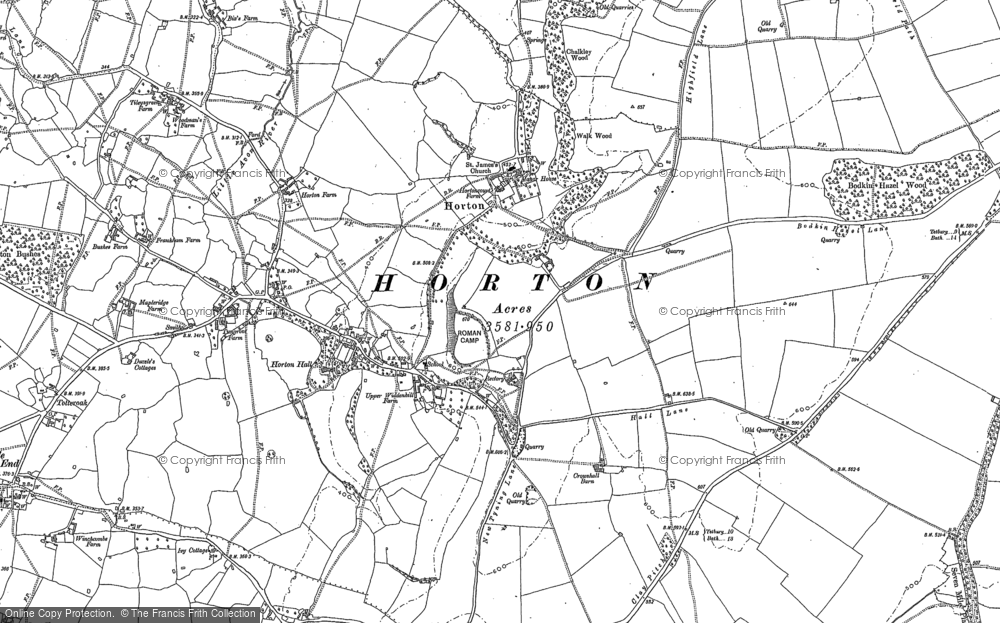 Old Map of Horton, 1881 in 1881