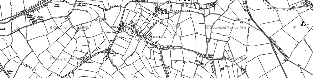 Old map of Hortonwood in 1881