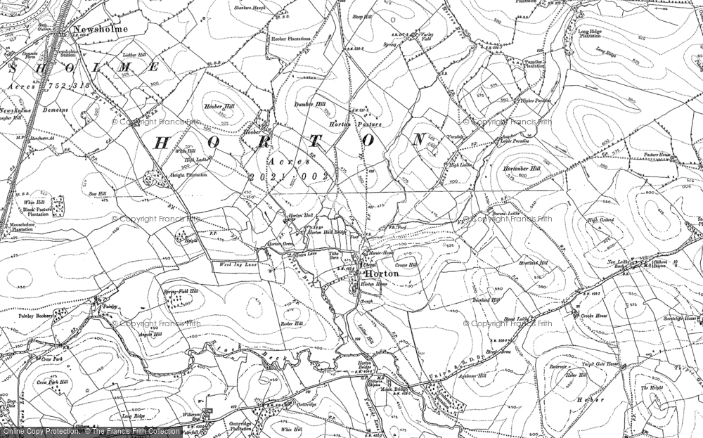 Old Map of Horton, 1892 - 1894 in 1892