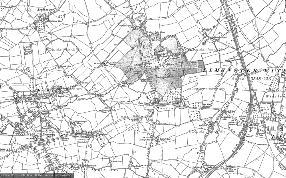 Old Map of Horton Cross, 1886 - 1901 in 1886