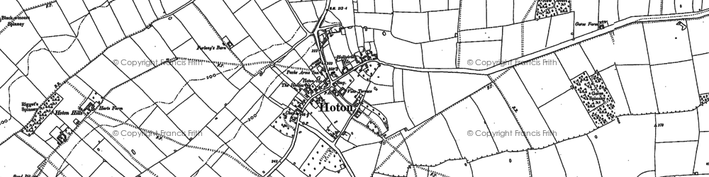 Old map of Hoton in 1883