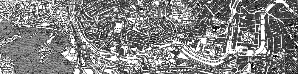 Old map of Hotwells in 1902