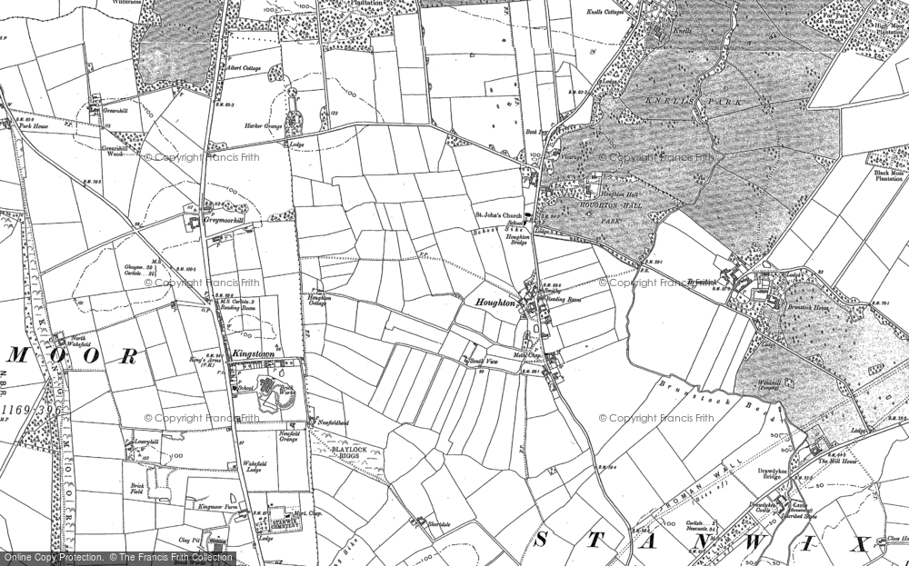 Old Map of Houghton, 1888 - 1899 in 1888