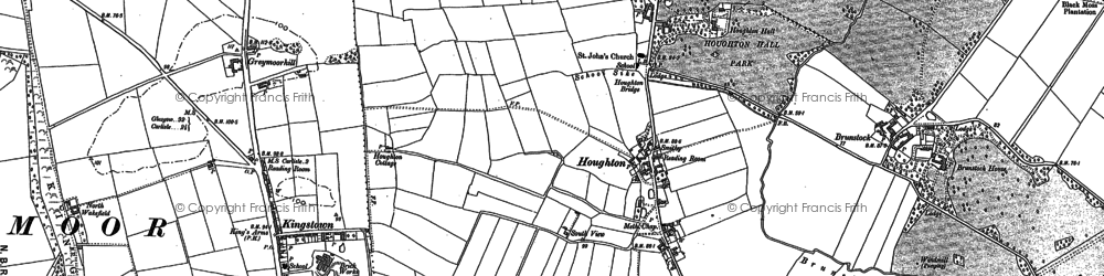 Old map of Houghton in 1888