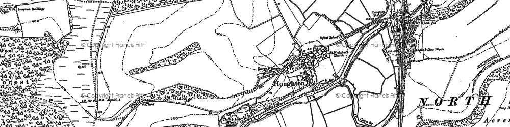 Old map of Whiteways Lodge in 1896